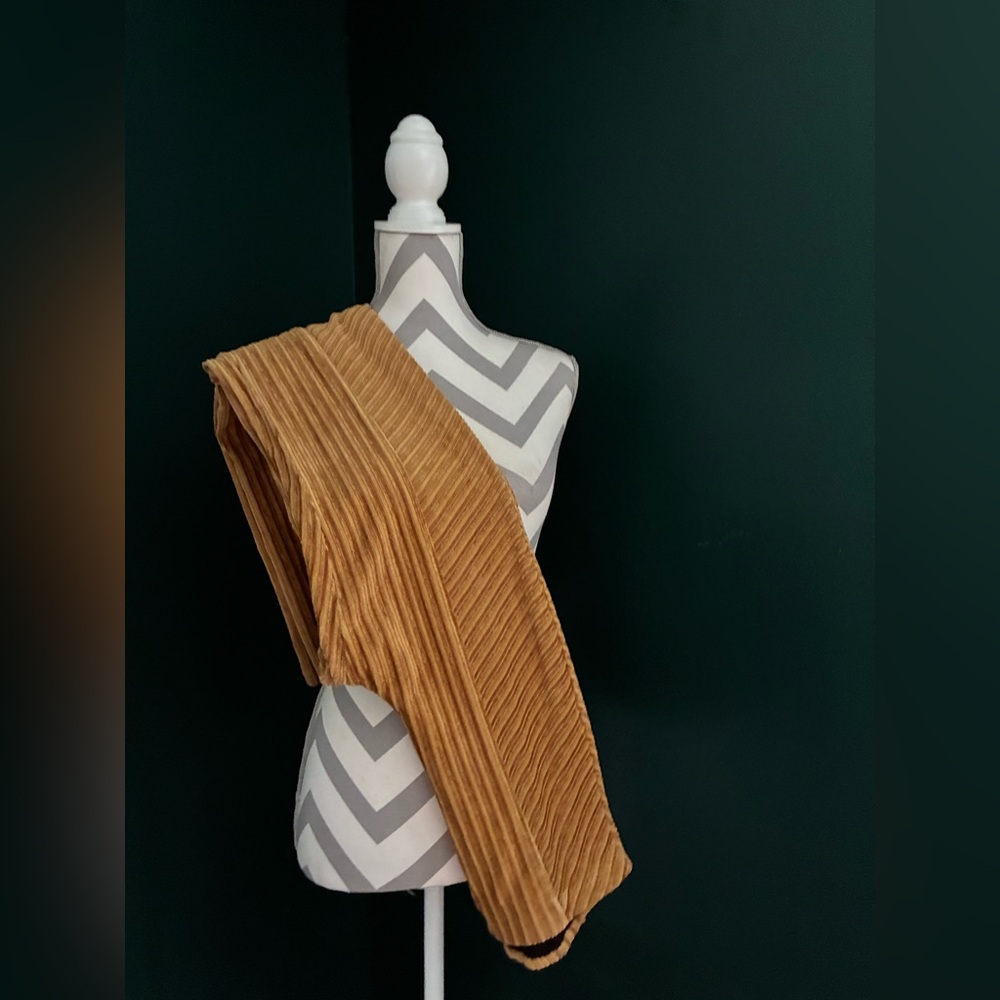 Free People Golden Bell-Bottomed Velvet Leggings